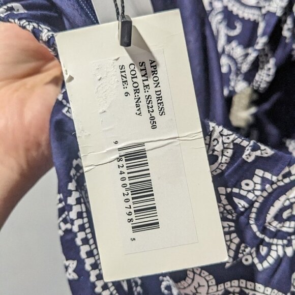 Nwt Sea Ny | Theodora Apron Dress In Blue Paisley - Picture 8 of 16